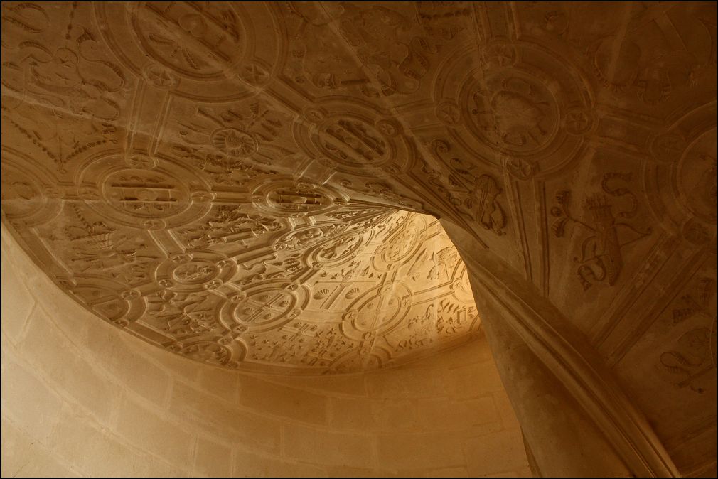 Escalier à vis du château des Granges Cathus àTalmont Saint Hilaire en Vendée