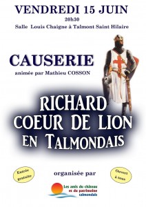 Causerie Richard Coeur de Lion en Talmondais