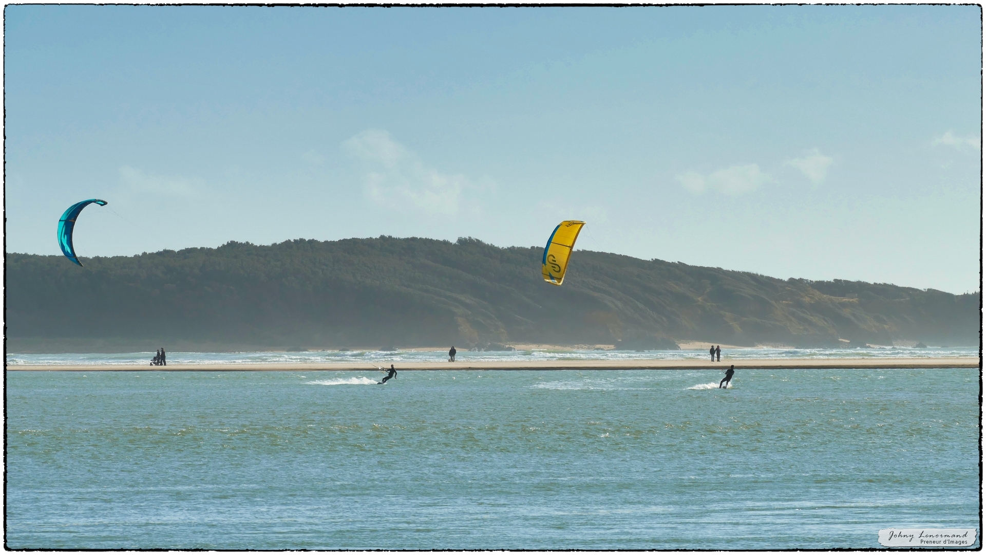 Kite-surf sur le Payré à Talmont Saint Hilaire, Vendée
