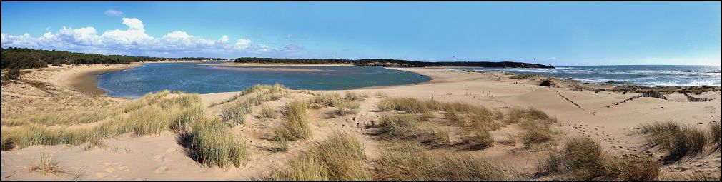 Panorama plage du Veillon à Talmont Saint Hilaire en Vendée