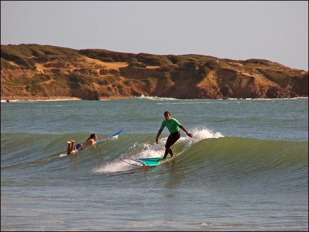 Surf au Veillon à Talmont Saint Hilaire en Vendée
